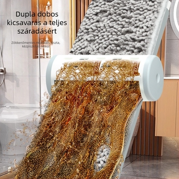 Chenille lapos mop háztartási használatra, egylépéses tisztítás, kéz nélküli kinyomás, 2025 modell