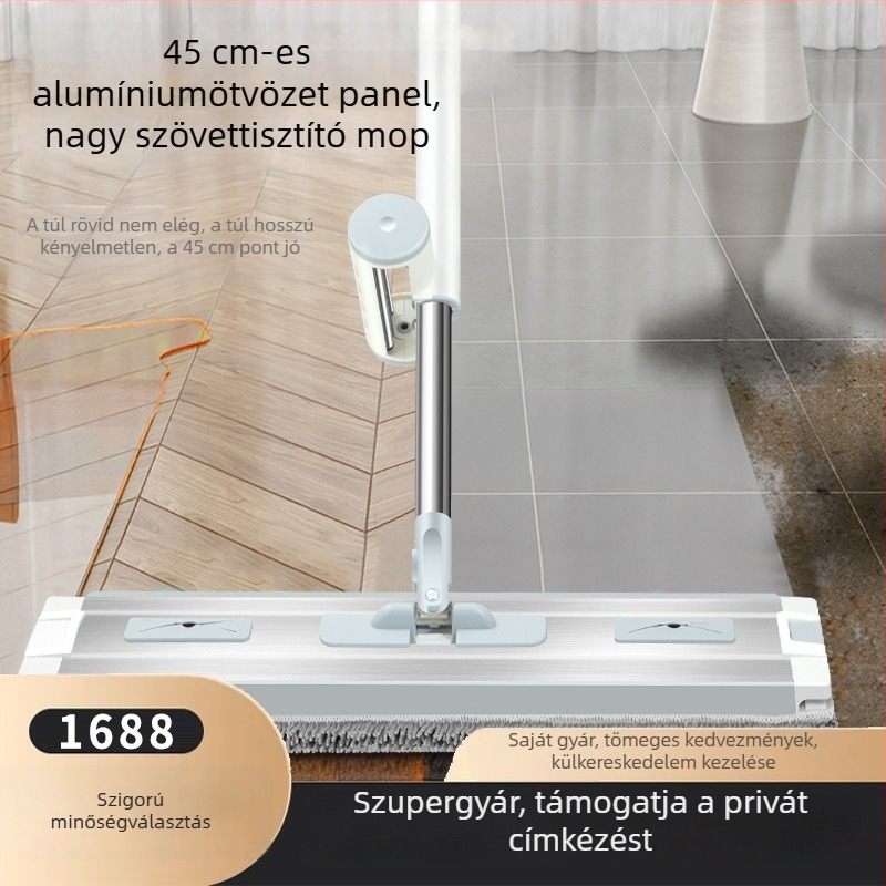 Chenille lapos mop háztartási használatra, egylépéses tisztítás, kéz nélküli kinyomás, 2025 modell
