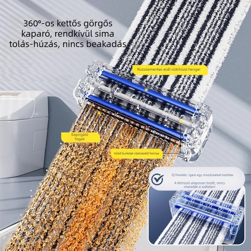 Enjoy Home Beauty háztartási sík felmosó — kéz nélküli tisztítás, vízkaparóval, magas nedvszívással és tartóssággal a könnyű felmosáshoz