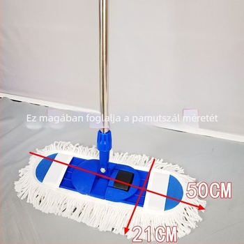 GMP-műhelyhez tervezett lapos mikroszálas mop, nagy nedvszívó képesség, kevés szöszölés, pormentes tisztítás