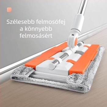 ÚJ clip-on sík felmosó a fa padlókhoz, cserélhető textíliával – nagy méret