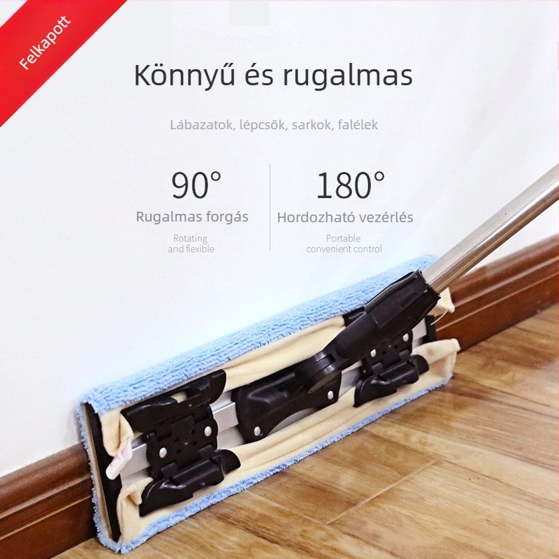 Meiliya síkmop mikroszálas rongyokkal, érintés nélküli felmosás, otthoni padlótisztítás