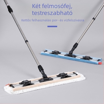 Meiliya lapos felmosó pamutszálakkal csempére és fa padlókra, klipszes rögzítés