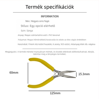 5 hüvelykes mini hegyes fogó, fogak és penge nélkül, kis kézi eszköz ékszerek DIY-hez