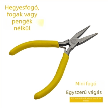 5 hüvelykes mini hegyes fogó, fogak és penge nélkül, kis kézi eszköz ékszerek DIY-hez