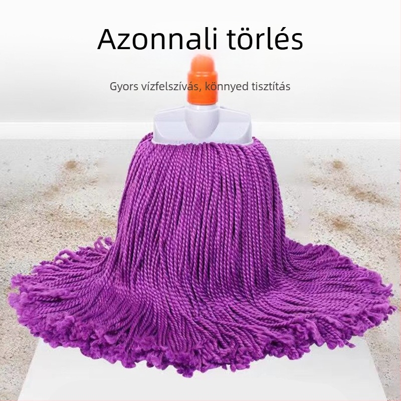 Háztartási mikroszálas mop, kötél alakú mop, magas nedvszívó képességgel, vízfoltmentes