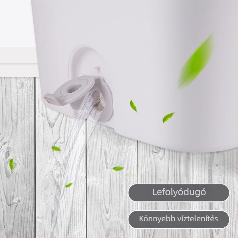 Miaojie sík mop kádhoz, száraz és nedves használatra, kézi csavarás nélkül, 3 kendővel
