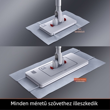 Széles-paneles lapos felmosó klippel a textilhez, száraz és nedves használatra, modell Z15