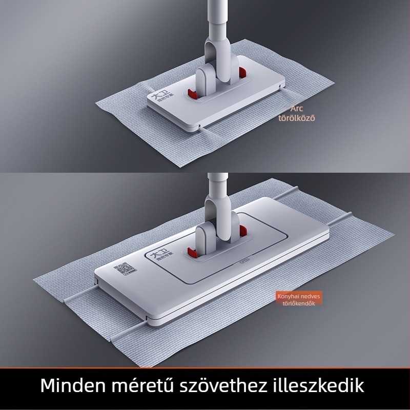 Széles-paneles lapos felmosó klippel a textilhez, száraz és nedves használatra, modell Z15