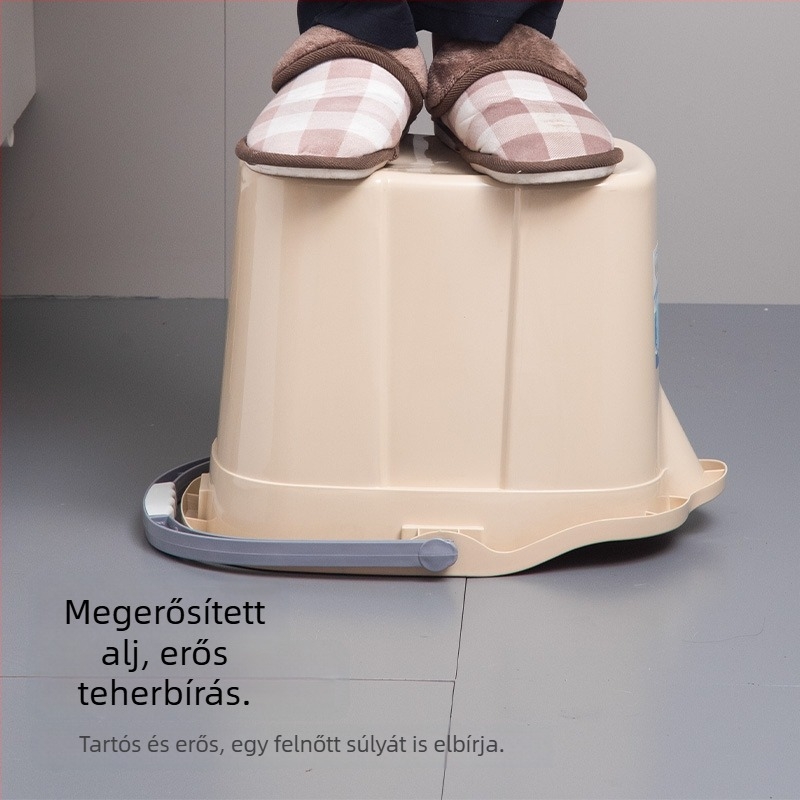 Otthoni felmosóvödör vastított műanyagból, nagy kapacitású, görgőkkel, mély kinyomó funkcióval a tisztításhoz