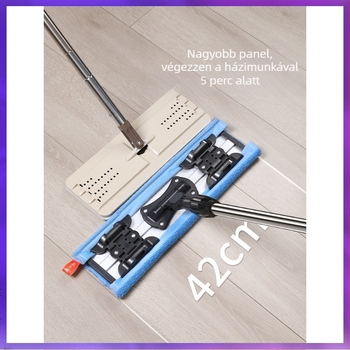 WG6Q lapos mop háztartási használatra, mikroszálas fej, alkalmas csempére és fa padlóra, kézi csavarás nélkül, száraz és nedves tisztítás