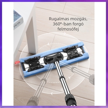 WG6Q lapos mop háztartási használatra, mikroszálas fej, alkalmas csempére és fa padlóra, kézi csavarás nélkül, száraz és nedves tisztítás