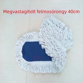 Lapos mophoz való cserélhető kendő, vastag pamutszálú fejfedő, porgyűjtő fej a háztartási fa padlókhoz, méretek 40/60/80/90 cm, csomag