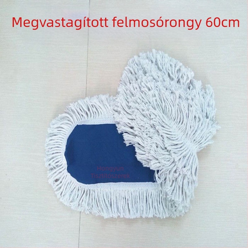 Lapos mophoz való cserélhető kendő, vastag pamutszálú fejfedő, porgyűjtő fej a háztartási fa padlókhoz, méretek 40/60/80/90 cm, csomag