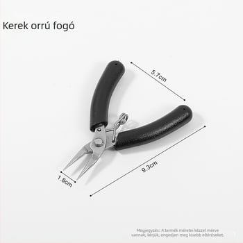 Ékszerkészítő eszközök készlet: hosszú orrú fogók, kerek orrú fogók, ferde orrú fogók és csipeszek