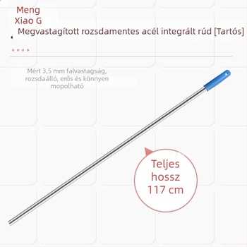 Rozsdamentes acélból készült integrált felmosórúd klipekkel és tartóval, állvány a lapos felmosóhoz – kiegészítők