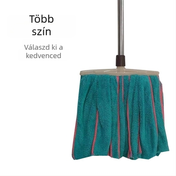 Padlós mop ultra vékony korall plüssből, rozsdamentes acél rúd, vastag nedvszívó, élzáró, tekerhető felmosó kendő a padló tisztításához