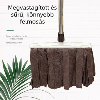 Széles fejű mop terry anyagból, nedves és száraz tisztításra, hagyományos dizájn