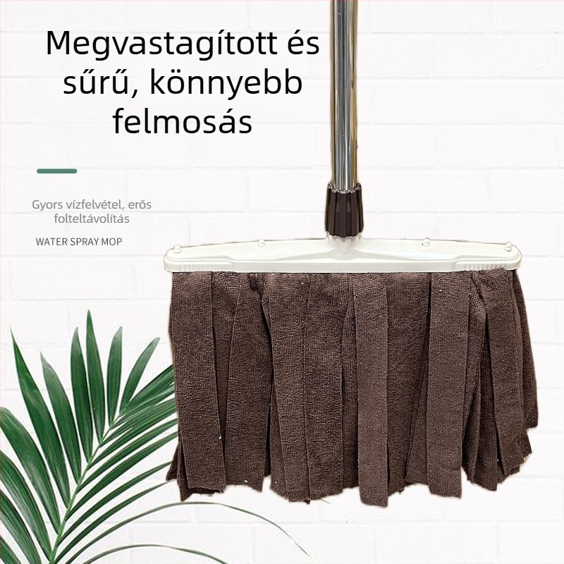 Széles fejű mop terry anyagból, nedves és száraz tisztításra, hagyományos dizájn