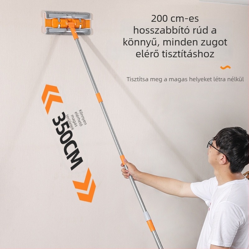 Qian Xili Teleszkópos falfelmosó mikroszálas fejjel, mennyezethez, falakhoz, tetőhöz és csempéhez