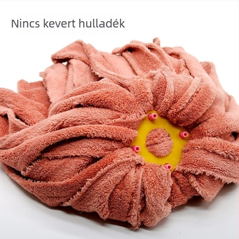 Ősrégi fa mop pamutfonallal, kerek fej, nedvszívó tisztító eszköz