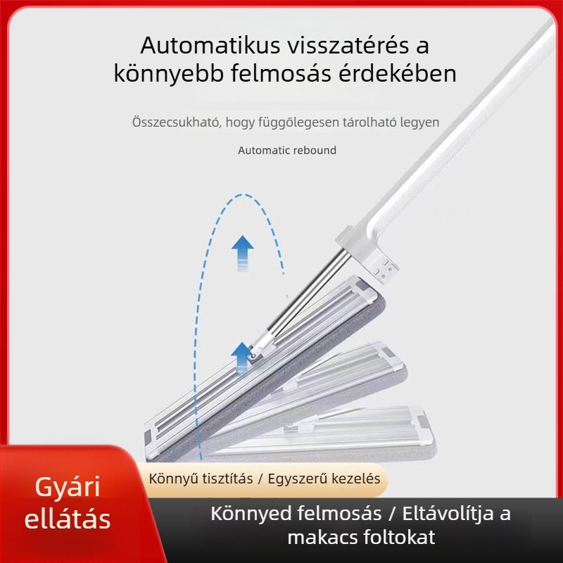 Kétfunkciós nedves és száraz padló mop, kézmosás nélkül, otthoni használatra
