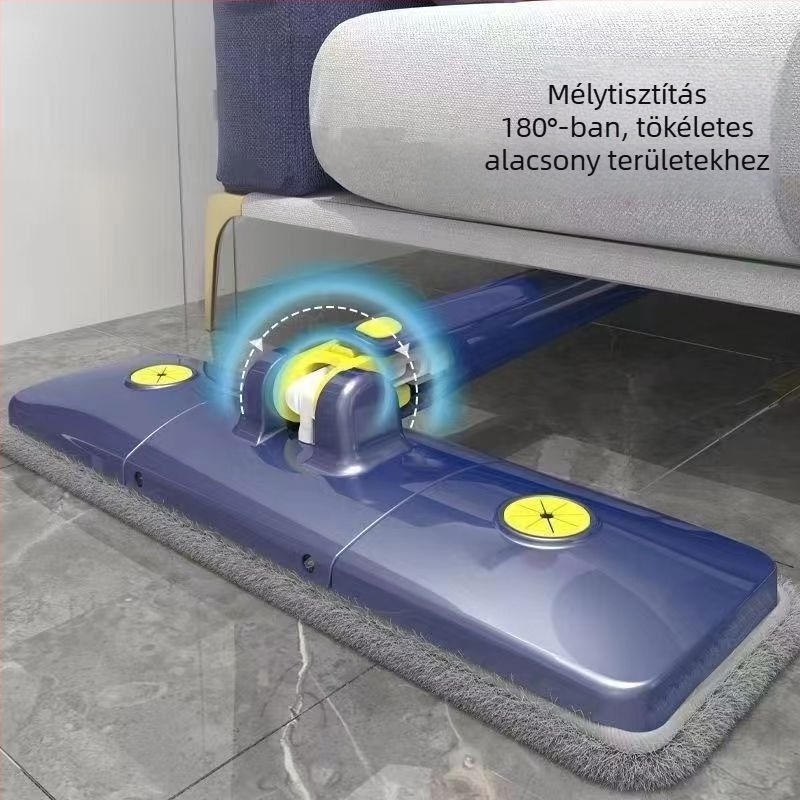 Érintésmentes, összecsukható lapos felmosó automatikus kicsavaróval, otthoni használatra