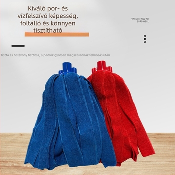 Ultra‑finom rost mikroszálas csíkos mop fej cserélhető kendővel, vastagított anyag, testreszabható mop fej