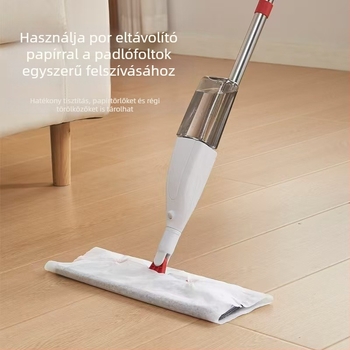 Lapos permetező felmosókaparóval, háztartási tisztítás, érintésmentes mosható felmosó textíliával és arctörölközővel