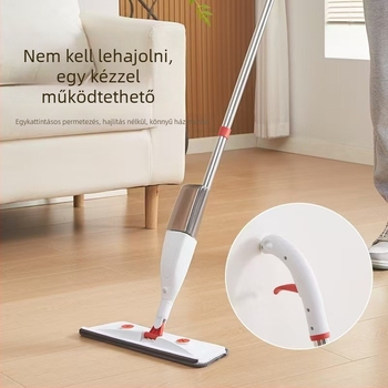 Lapos permetező felmosókaparóval, háztartási tisztítás, érintésmentes mosható felmosó textíliával és arctörölközővel