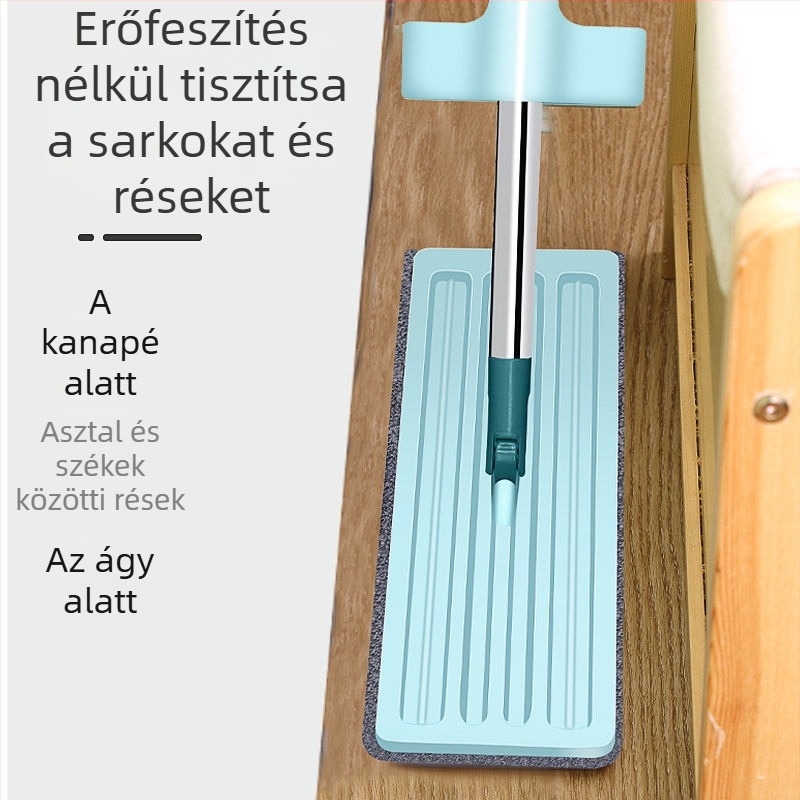 Csúszólemezes felmosó a padló tisztításához, kézi csavarás nélkül, száraz–nedves kettős használat, sík felület, mindent egyben otthoni használatra
