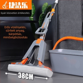 Összecsukható szivacs mop háztartási használatra, érintésmentes tisztítás, száraz és nedves tisztításra, egy lépésben tisztít.