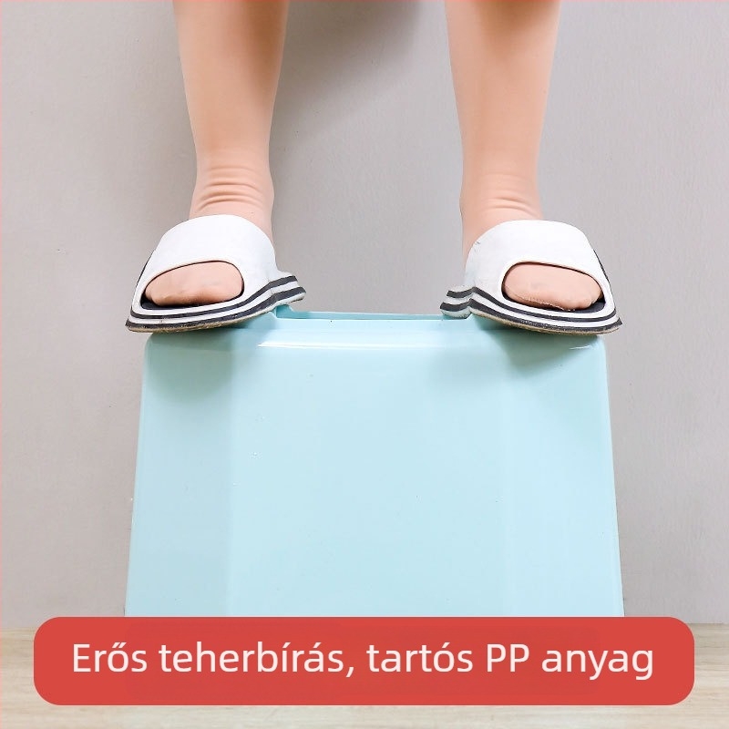 Nagy kapacitású felmosóvödör nyomó mechanizmussal és kerekeivel – műanyag, kéz nélküli kinyomás
