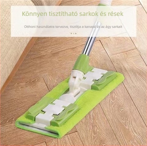 Egyedi, otthoni használatra szánt lapos mop, kézi mosás nélküli speciális klipszes mop, rendkívül nedvszívó, szélesebb kivitel