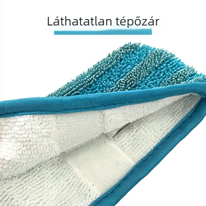 Testreszabható mikroszálas csavart mopfej ablaktisztításhoz Velcro kendővel, vastított kivitel, kiváló nedvszívó képesség