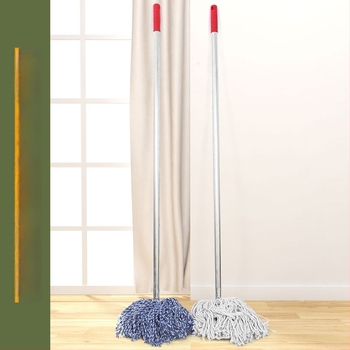 Régi stílusú pamut mop fémnyéllel, alkalmas takarításra iskolákban és létesítményekben, széles pamutszálas fej, nagy méretű mop