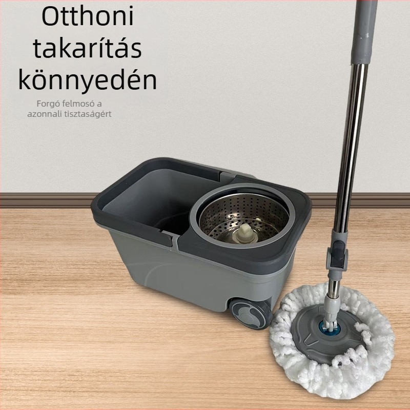 Kétirányú meghajtású felmosó és vödör szett, sportautó-stílus, otthoni használatra, érintés nélküli tisztítás