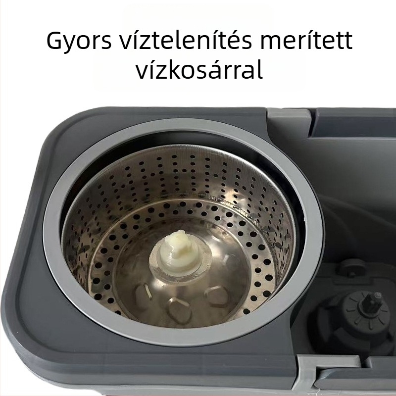 Kétirányú meghajtású felmosó és vödör szett, sportautó-stílus, otthoni használatra, érintés nélküli tisztítás