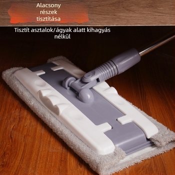 Személyre szabott, nagy lapos mop textil fejjel, háztartási száraz és nedves tisztításra