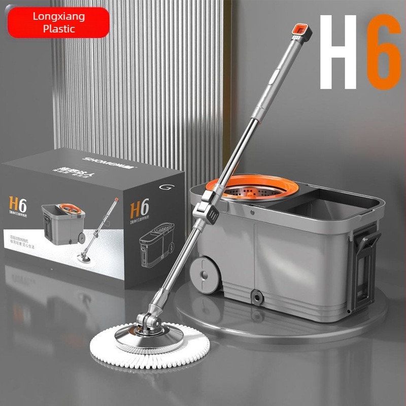 Forgó mop vödör készlet fogantyúval és kerekekkel – H6