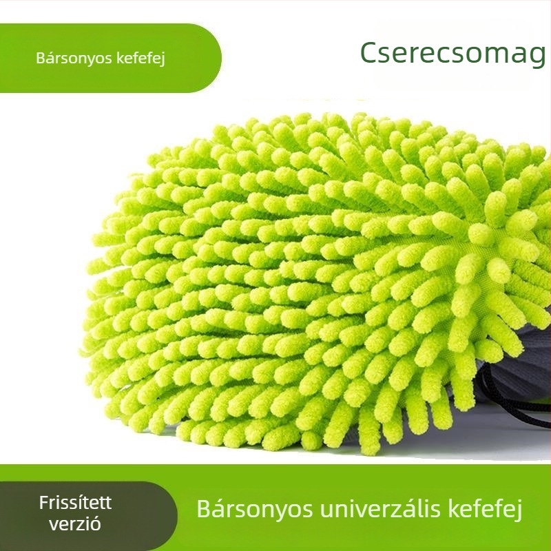 Chenille autómosó mop teleszkópos rúddal – többfunkciós tisztító eszköz, cserélhető fej