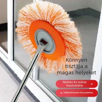 Napraforgó mintás mop teleszkópos rúddal, pamutszálas fej a por eltávolítására – tisztítás a mennyezeten, az autóban és a háztartásban