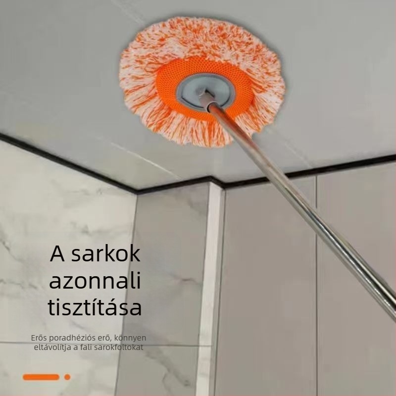 Napraforgó mintás mop teleszkópos rúddal, pamutszálas fej a por eltávolítására – tisztítás a mennyezeten, az autóban és a háztartásban