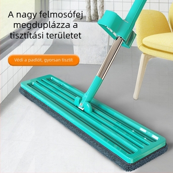 Személyre szabott háztartási mop automatikus kifacsaró rendszerrel, kétfunkciós száraz és nedves tisztításhoz, nagy síkmop magas vízfelvétellel