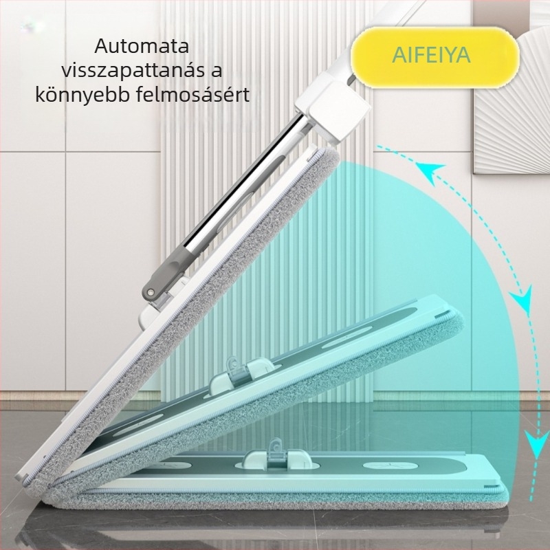 Testreszabott érintésmentes lapos felmosó otthoni használatra, hozzáadható poreltávolító papír, nedves és száraz tisztítás, vízlehúzóval, minden egyben
