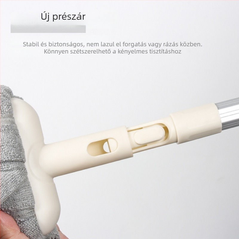 Mikroszálas padlómop alumínium rúddal, középső fejjel, klasszikus kialakítás otthoni használatra, nagyon nedvszívó.