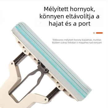 Összecsukható szivacs mop görgővel a víz kinyomásához, levehető, könnyű, otthoni tisztításra