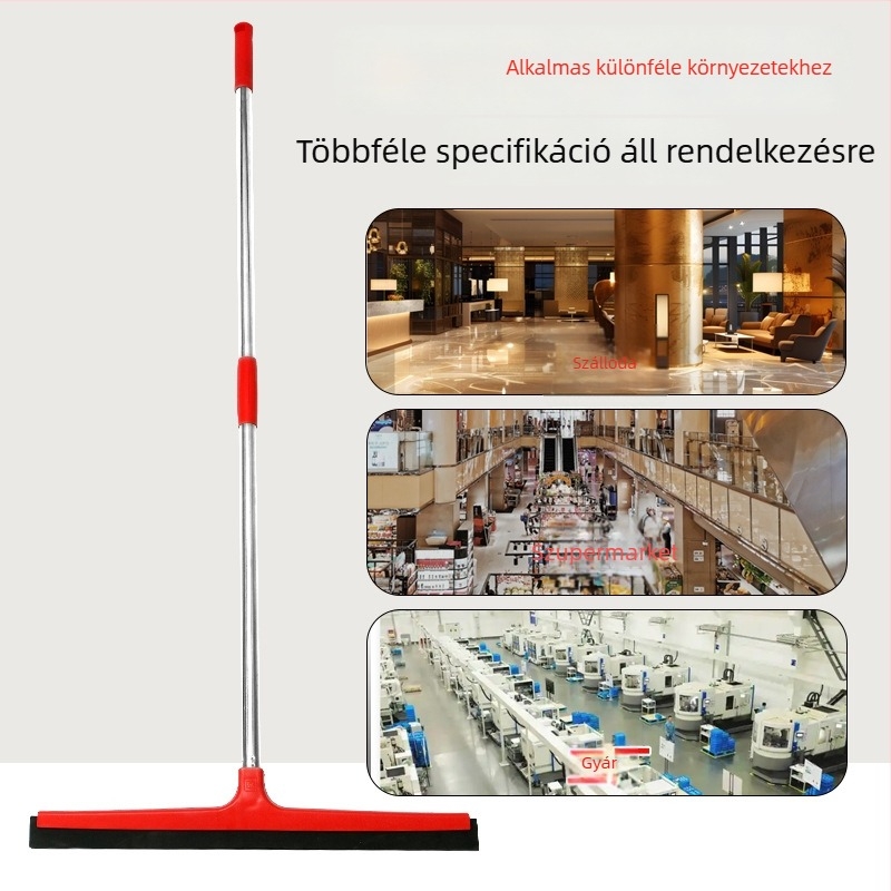Nagy szivacsos felmosó, kaparóval és kinyomó mechanizmussal, állítható hosszúságú