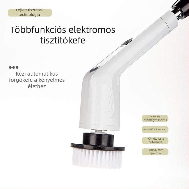 Vezeték nélküli elektromos tisztító kefe és mop — többfunkciós, hosszú nyéllel, nedves és száraz használatra
