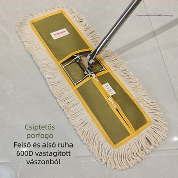 Nagy méretű lapos mophoz pamutszálas cserélhető fej, erős poreltávolítás, szállodai takarítás